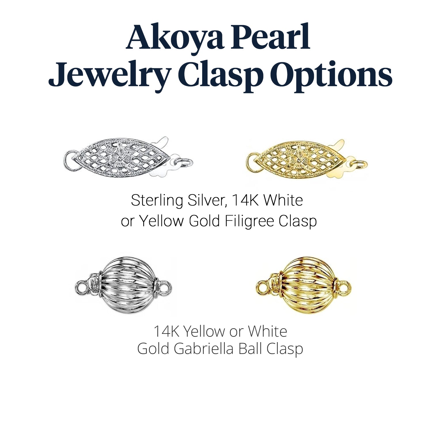 White Japanese Akoya Pearl Necklace, 6.5-7.0mm - AA+ Quality