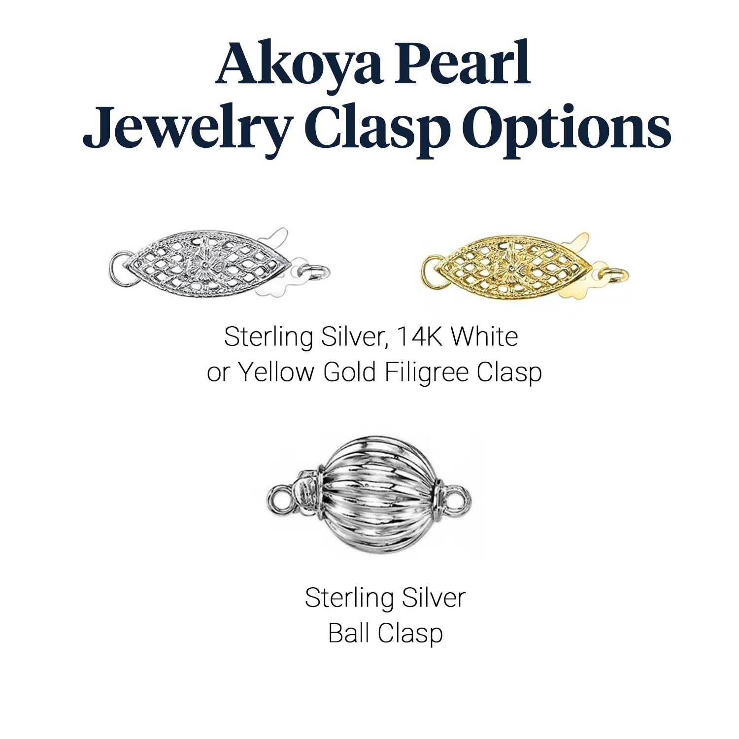 White Japanese Akoya Choker Length Pearl Necklace, 6.5-7.0mm - AA+ Quality