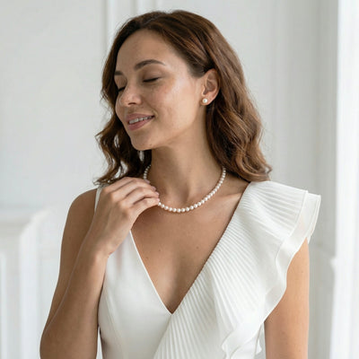 Japanese Akoya White Pearl Necklace, 5.0-5.5mm - AA+ Quality