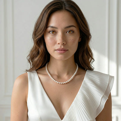 5.0-7.0mm Japanese Akoya White Graduated Pearl Necklace