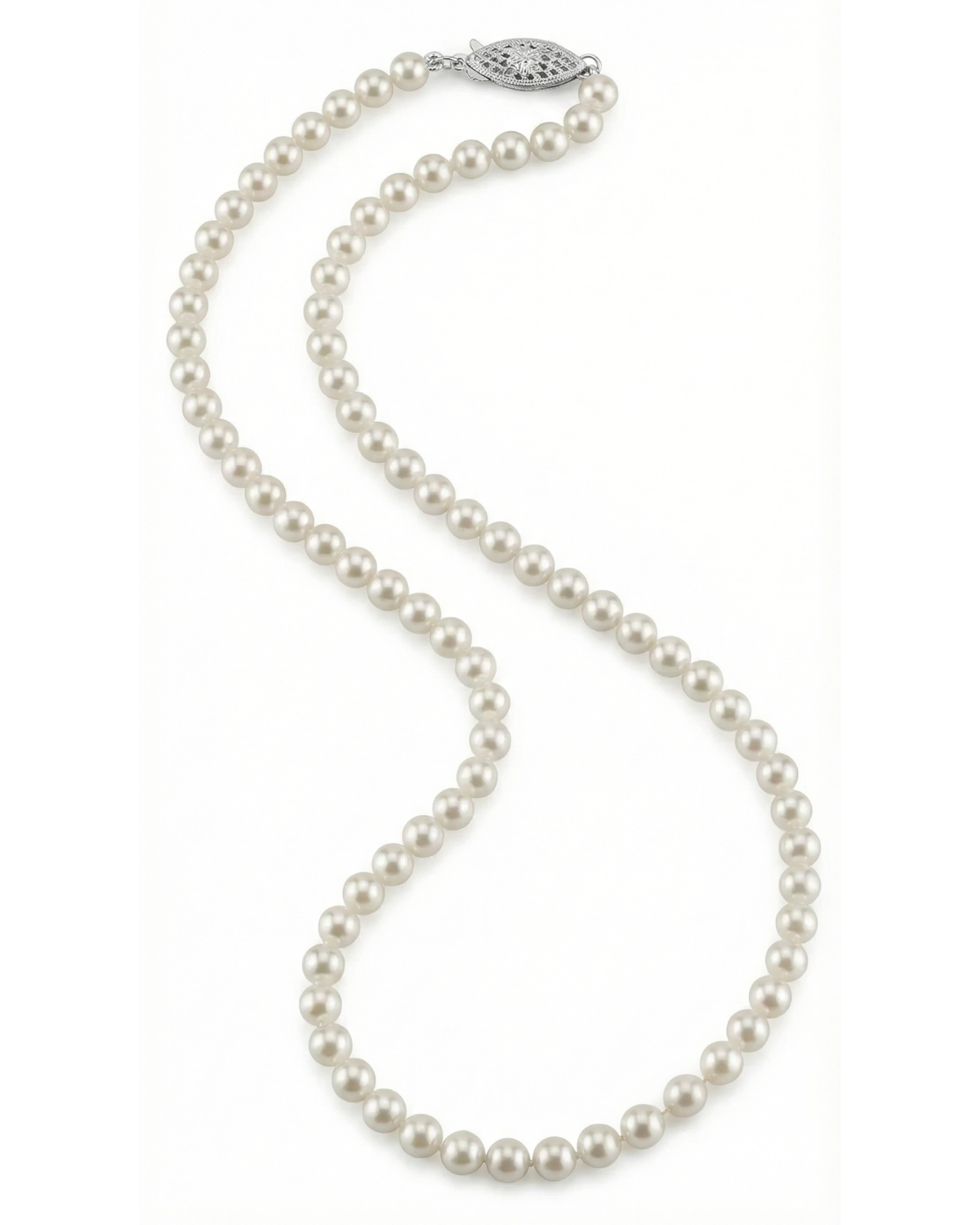 5.0-5.5mm Japanese Akoya White Pearl Necklace - AAA Quality