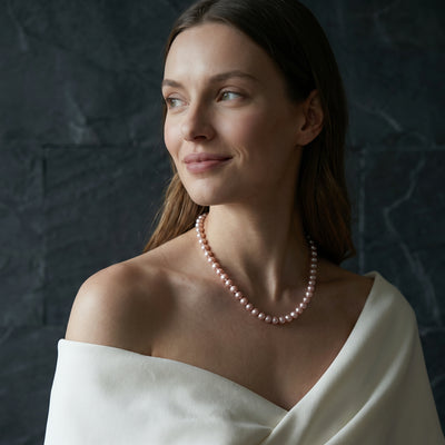 6.5-7.0mm Pink Freshwater Pearl Necklace - AAA Quality