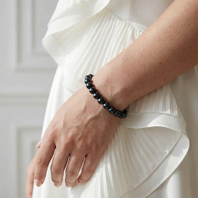 Black Japanese Akoya Pearl Bracelet, 7.5-8.0mm
