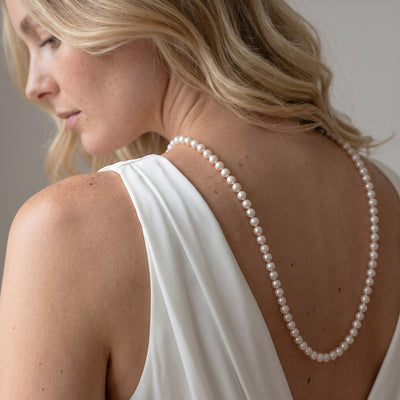 7.0-7.5mm Opera Length Freshwater Pearl Necklace- AAA Quality