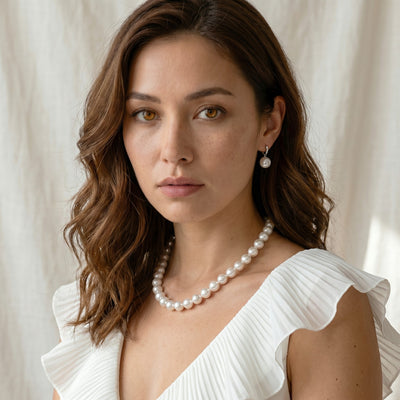8-10mm White South Sea Pearl Necklace - AAAA Quality