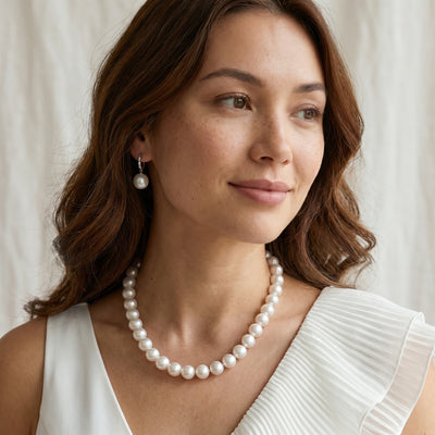 8-10mm White South Sea Pearl Necklace - AAAA Quality