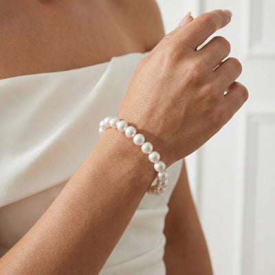 White Japanese Akoya Pearl Bracelet, 8.5-9.0mm