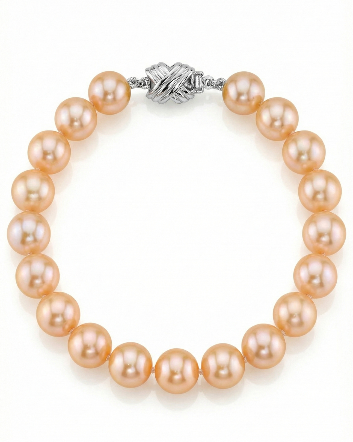 8.5-9.5mm Peach Freshwater Pearl Bracelet - AAAA Quality