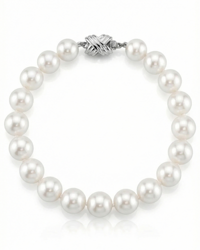 8.5-9.5mm White Freshwater Pearl Bracelet - AAA Quality