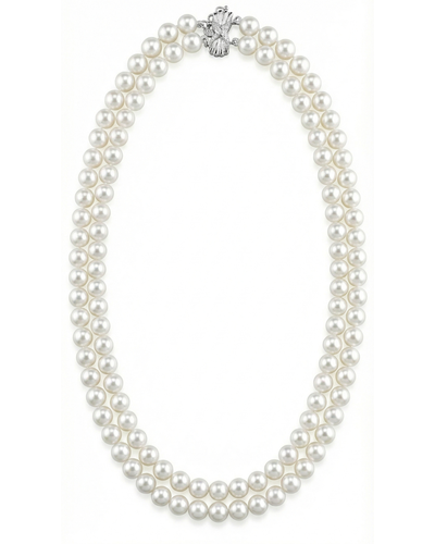 8.5-9.5mm White Freshwater Pearl Double Strand Necklace