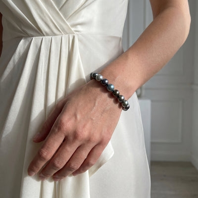 Multi-Color Tahitian Pearl Bracelet, 9.0-10.0mm - AAAA Quality