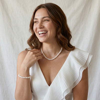 White South Sea Pearl Bracelet, 9.0-10.0mm