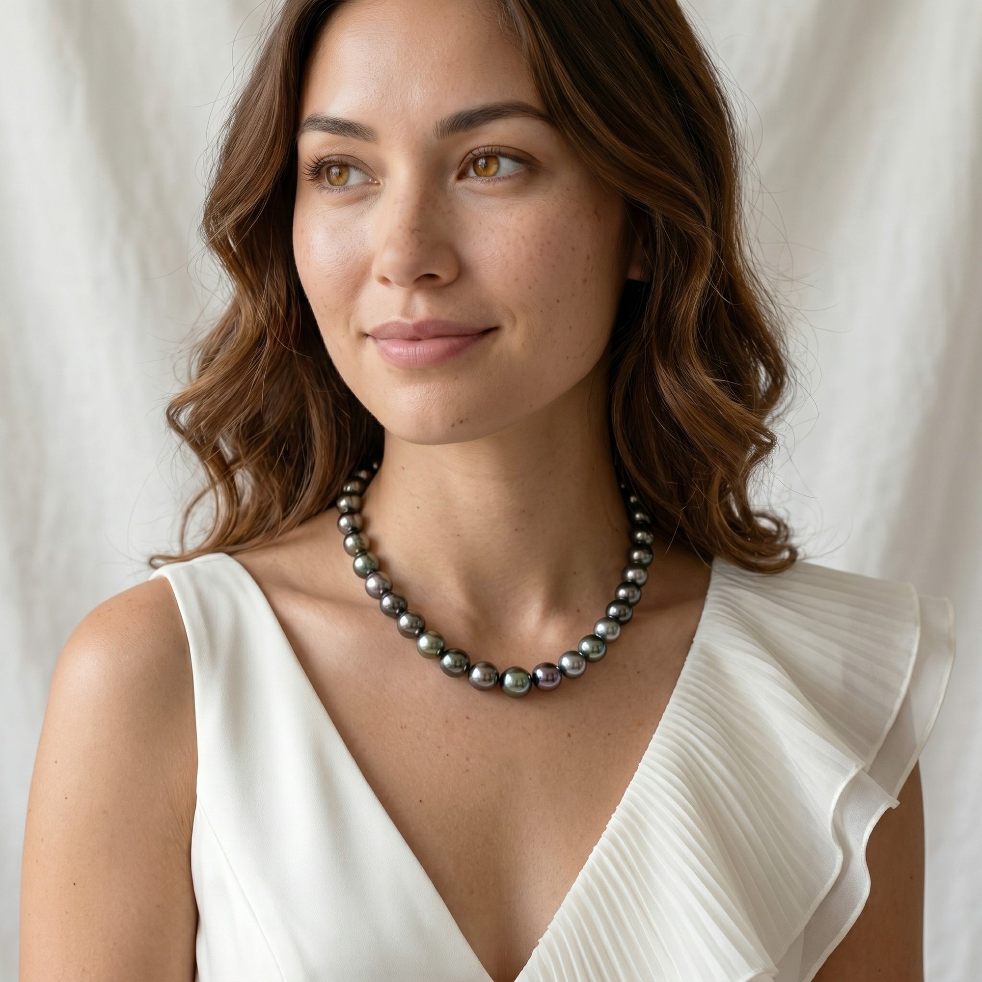 Multi-Color Tahitian and South Sea Pearl Necklace, 9.0-11.0mm - AAAA Quality