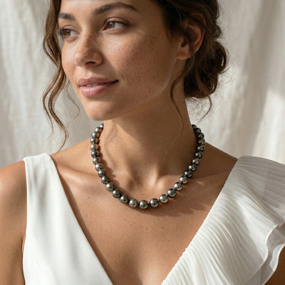 Multi-Color Tahitian and South Sea Pearl Necklace, 9.0-11.0mm - AAAA Quality
