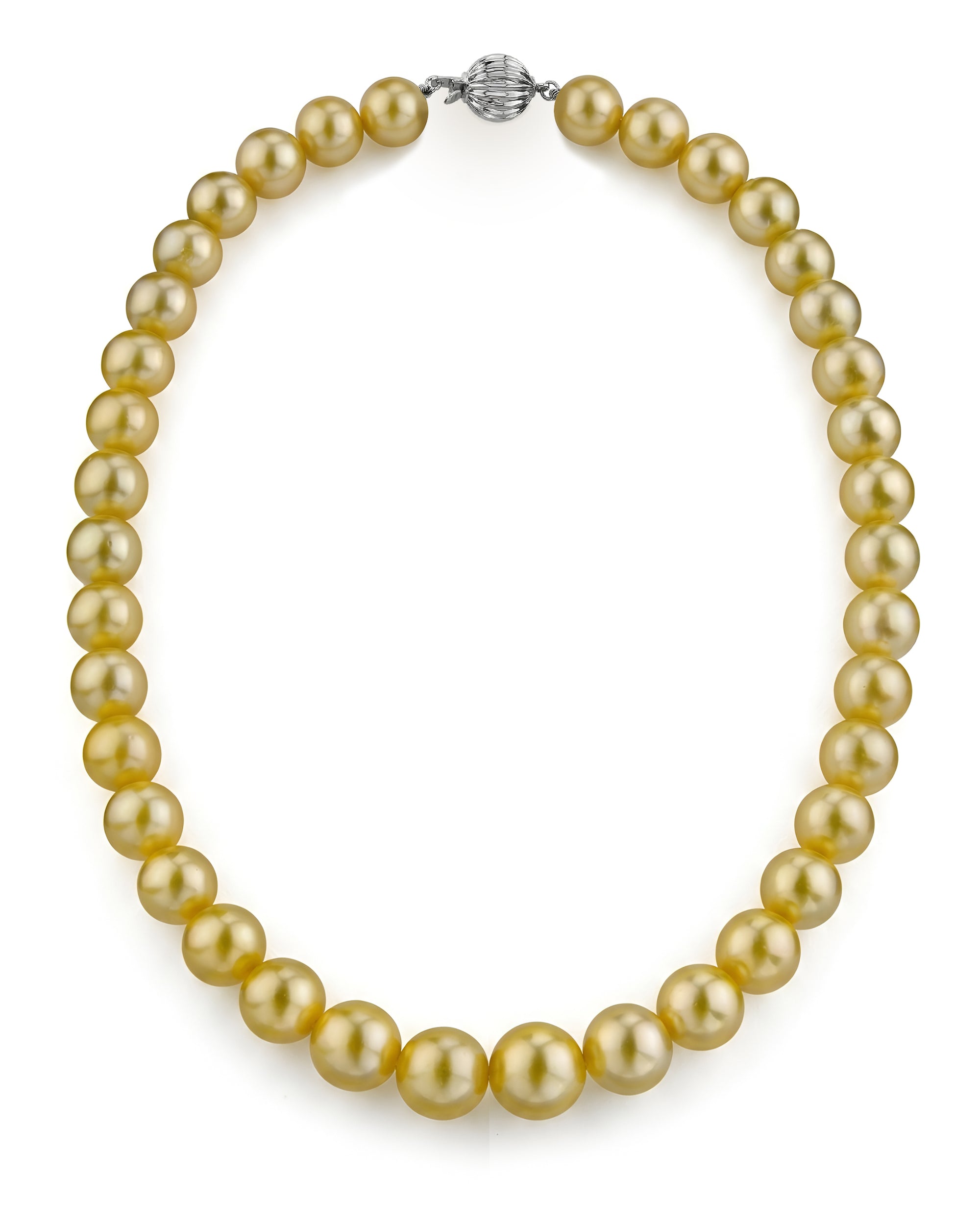 9-11mm Golden South Sea Pearl Necklace - AAAA Quality