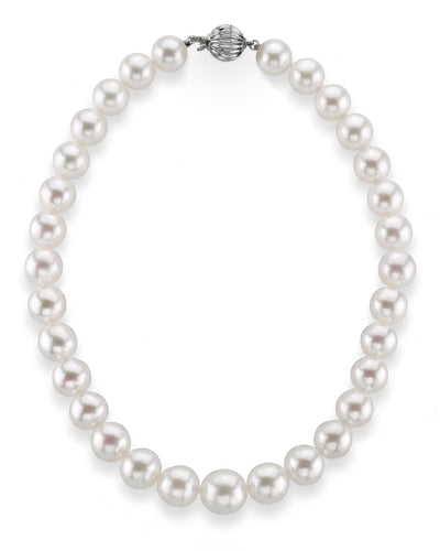 9-12mm White South Sea Pearl Necklace-AAAA Quality