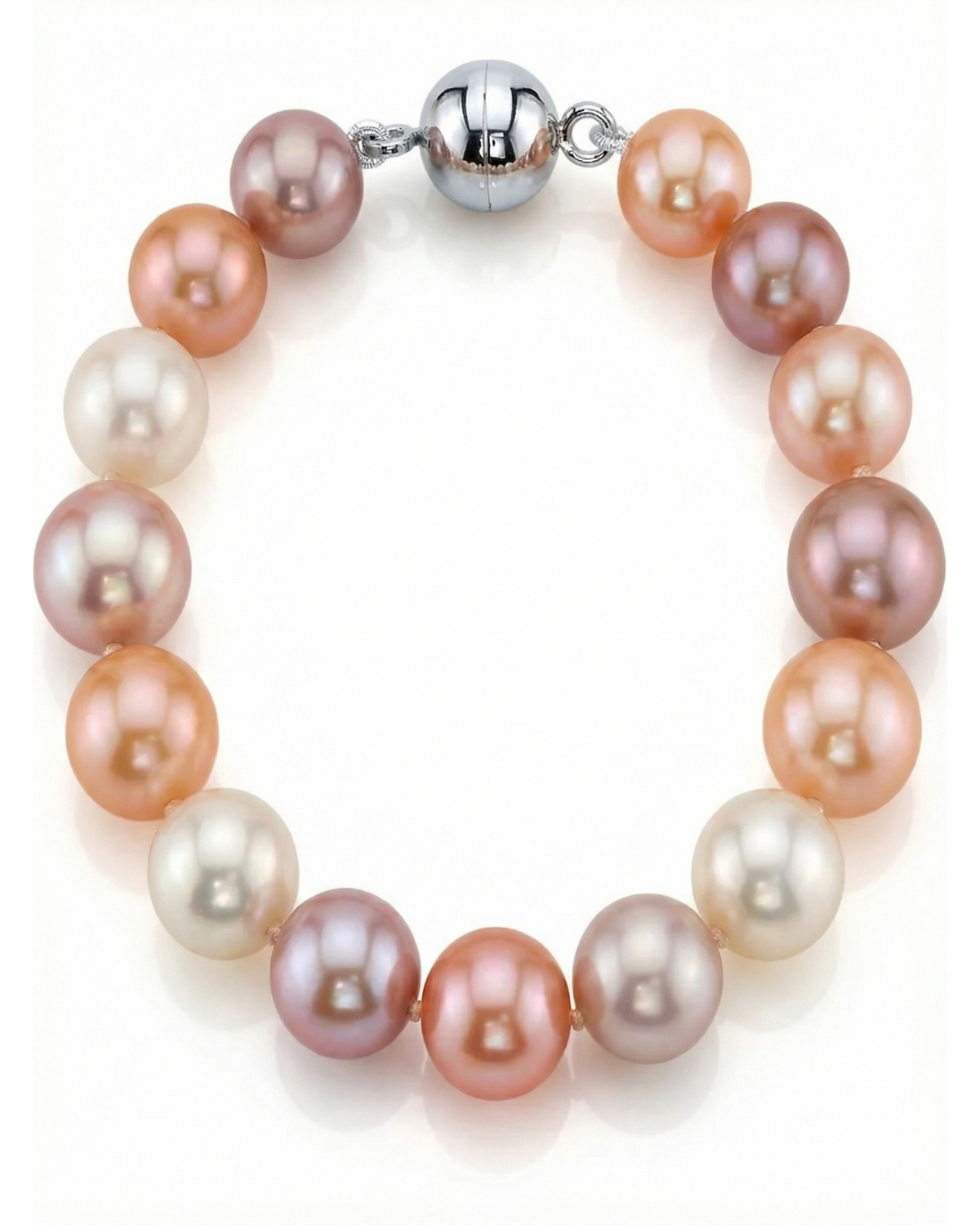 9.5-10.5mm Multicolor Freshwater Pearl Bracelet - AAAA Quality