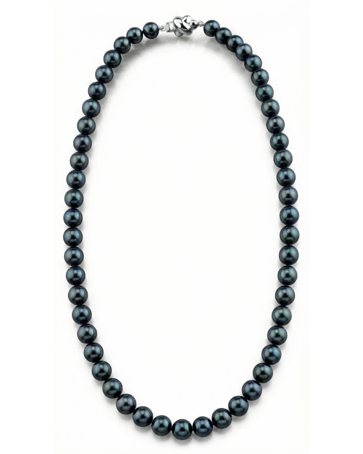 Black Japanese Akoya Choker Length Pearl Necklace, 6.5-7.0mm - AA+ Quality
