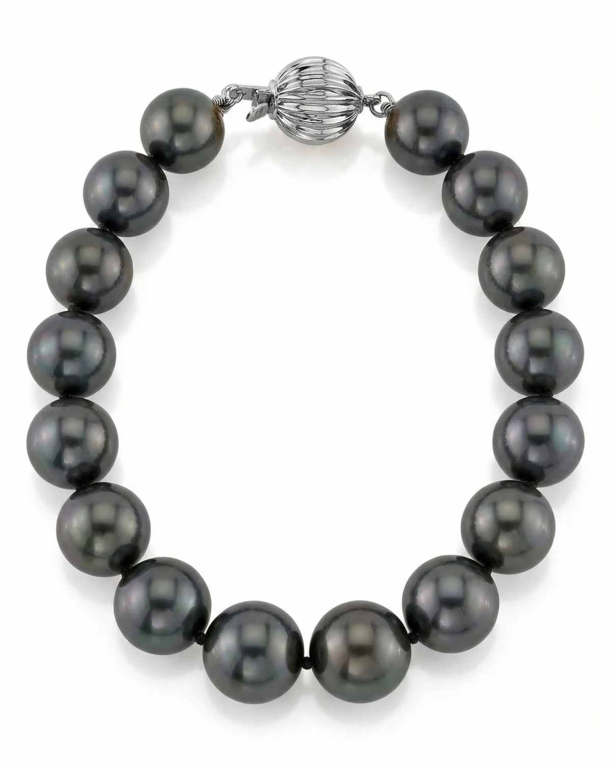 Black Tahitian Pearl Bracelet, 9.0-10.0mm - AAAA Quality