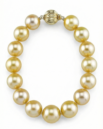Golden South Sea Pearl Bracelet, 9.0-10.0mm