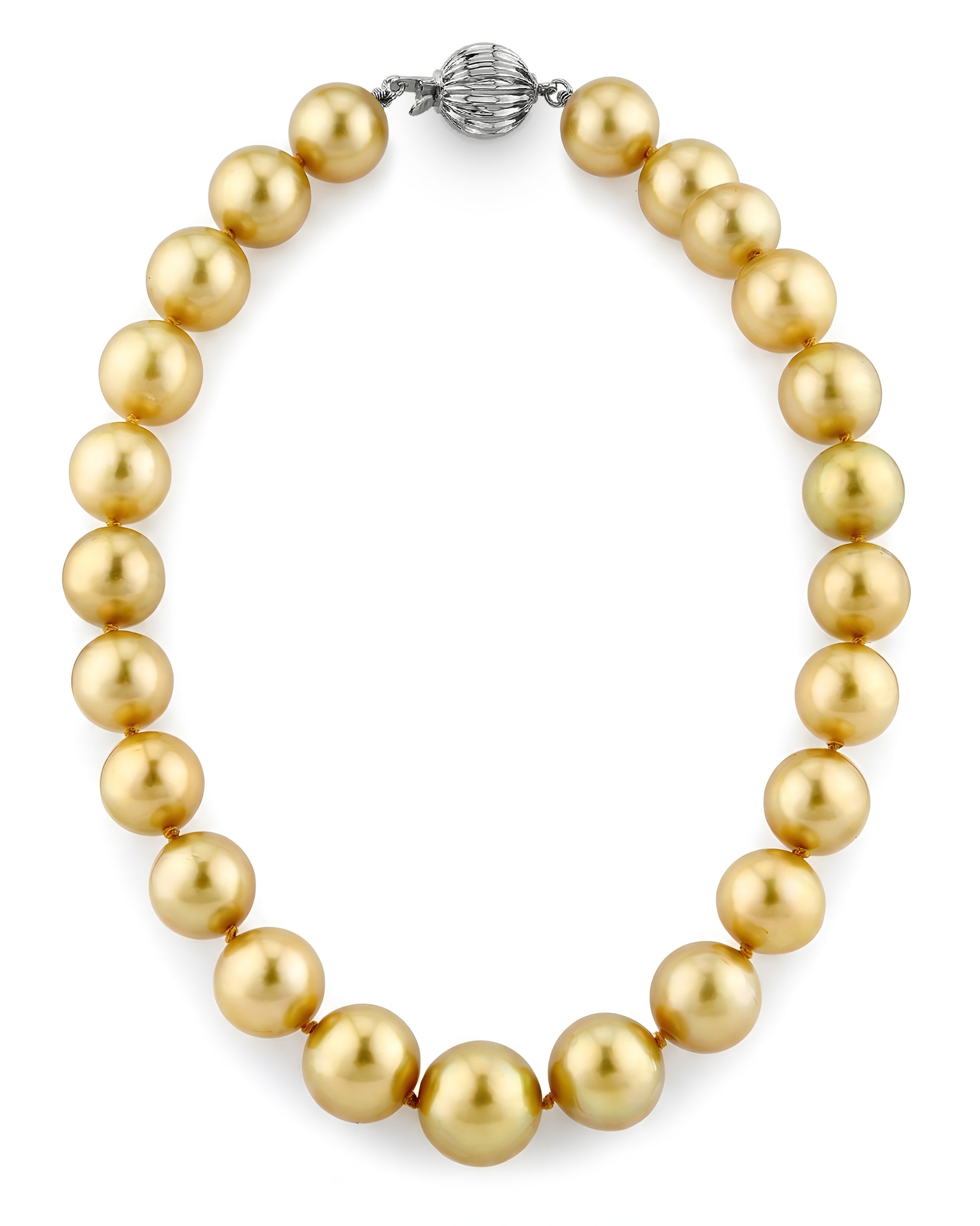 Golden South Sea Pearl Necklace, 12.0-15.0mm - AAA Quality