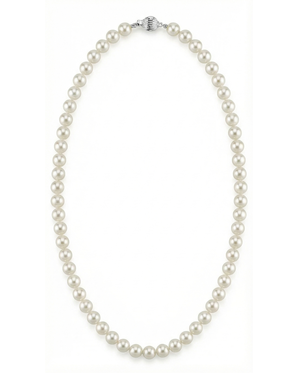 Japanese Akoya White Pearl Necklace, 6.5-7.0mm - AAA Quality