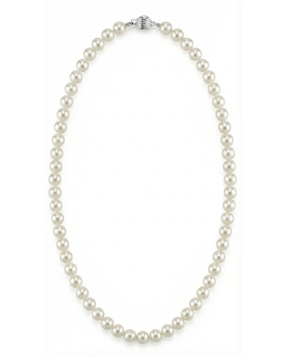 Japanese Akoya White Pearl Necklace, 6.5-7.0mm - AAA Quality