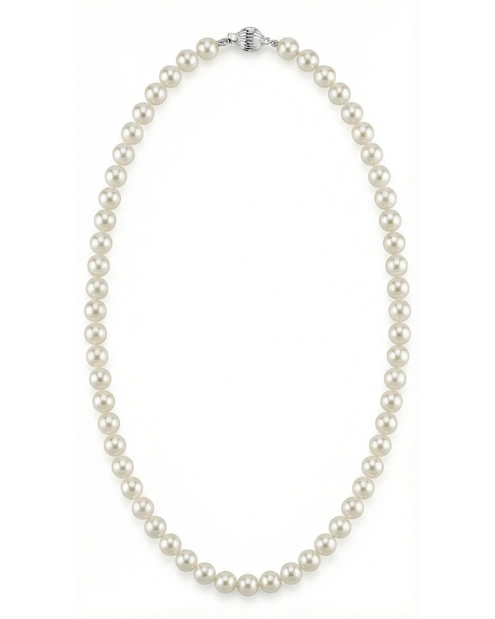 Japanese Akoya White Pearl Necklace, 6.5-7.0mm - AAA Quality