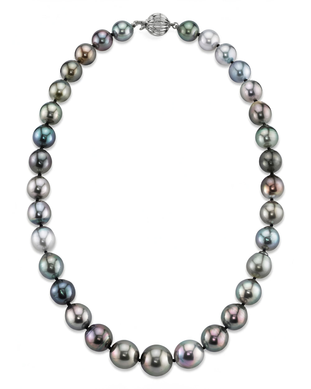 Multi-Color Tahitian Baroque Pearl Necklace, 8.0-10.0mm