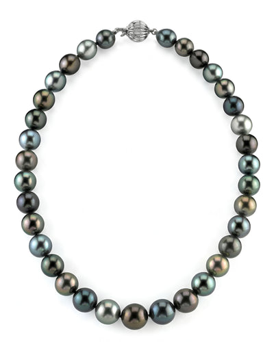 Multi-Color Tahitian Pearl Necklace, 11.0-13.0mm - AAAA Quality