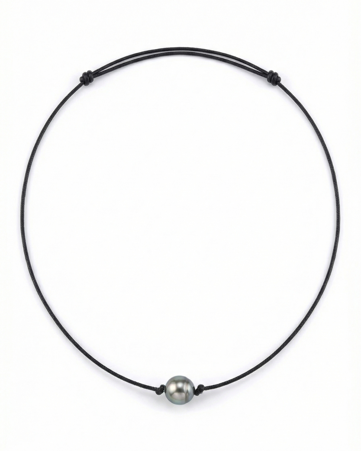 Tahitian Baroque Pearl on Leather Adjustable Necklace