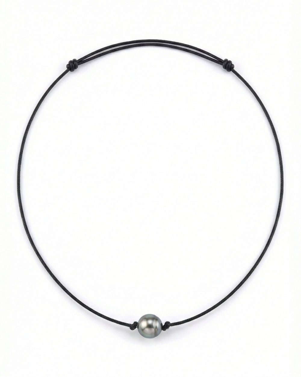 Tahitian Baroque Pearl on Leather Adjustable Necklace