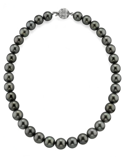 Tahitian True Round Pearl Necklace, 10.0-11.0mm - AAAA Quality
