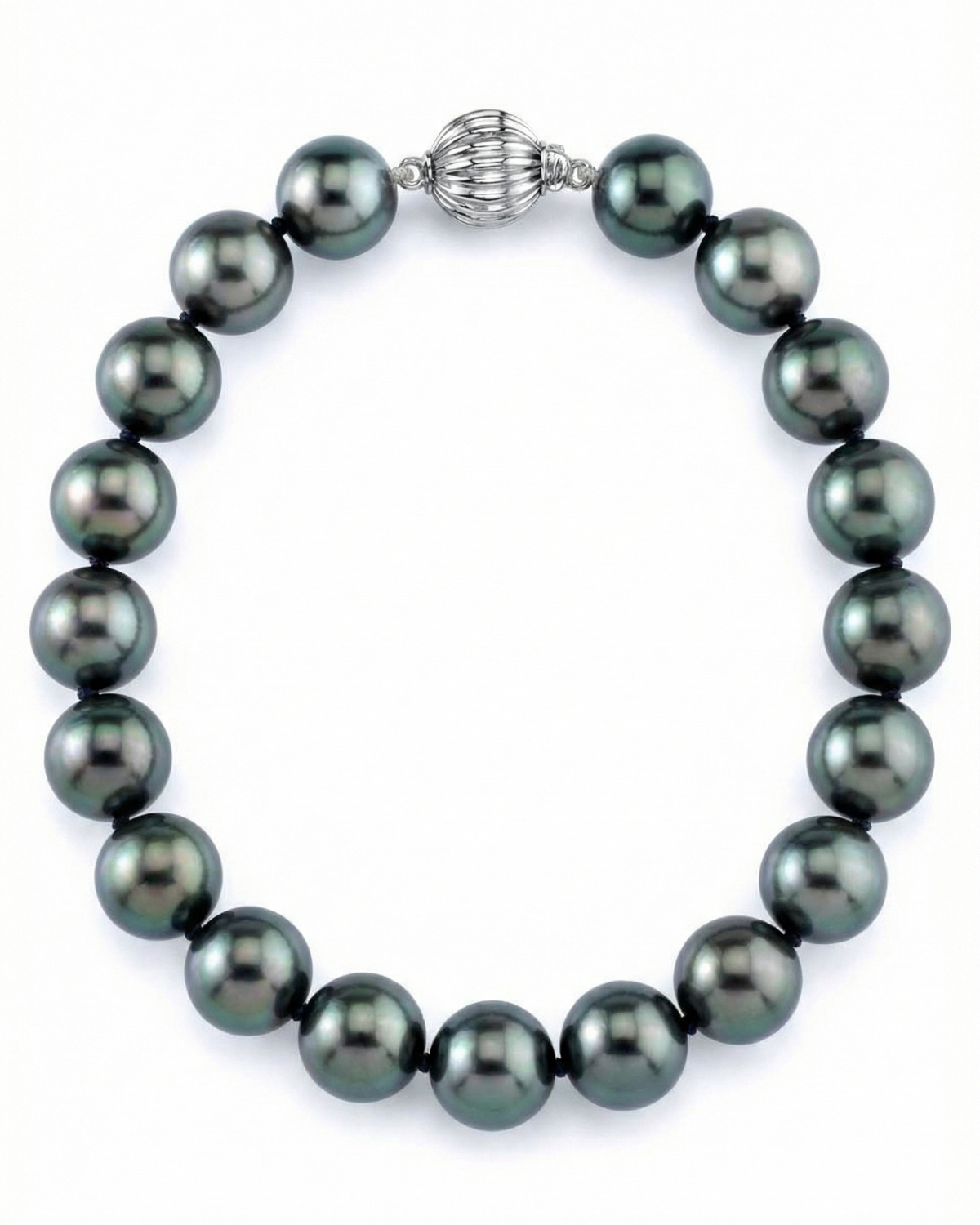 True Round Black Tahitian Pearl Bracelet, 8.0-9.0mm - AAA Quality