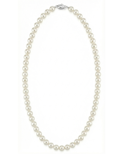 White Japanese Akoya Pearl Necklace, 5.5-6.0mm - AAA Quality