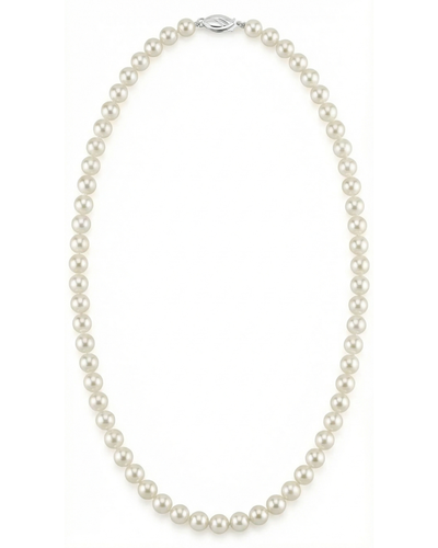 White Japanese Akoya Pearl Necklace, 5.5-6.0mm - AA+ Quality