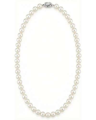 White Japanese Akoya Pearl Necklace, 8.0-8.5mm - AAA Quality
