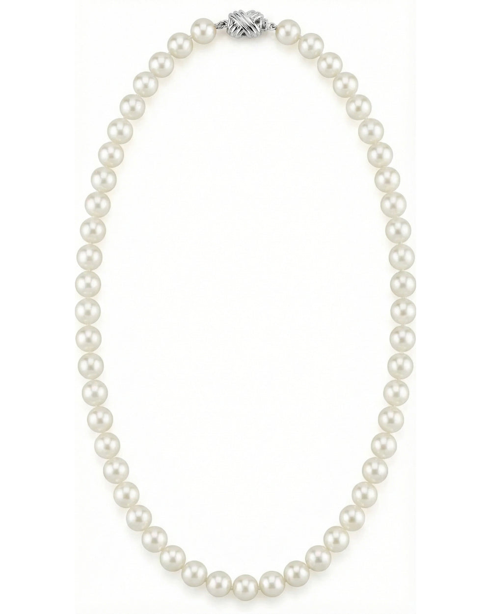 White Japanese Akoya Pearl Necklace, 8.0-8.5mm - AAA Quality
