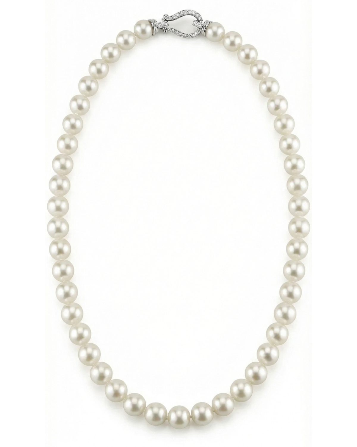 White Japanese Akoya Pearl Necklace, 8.5-9.0mm - AAA Quality