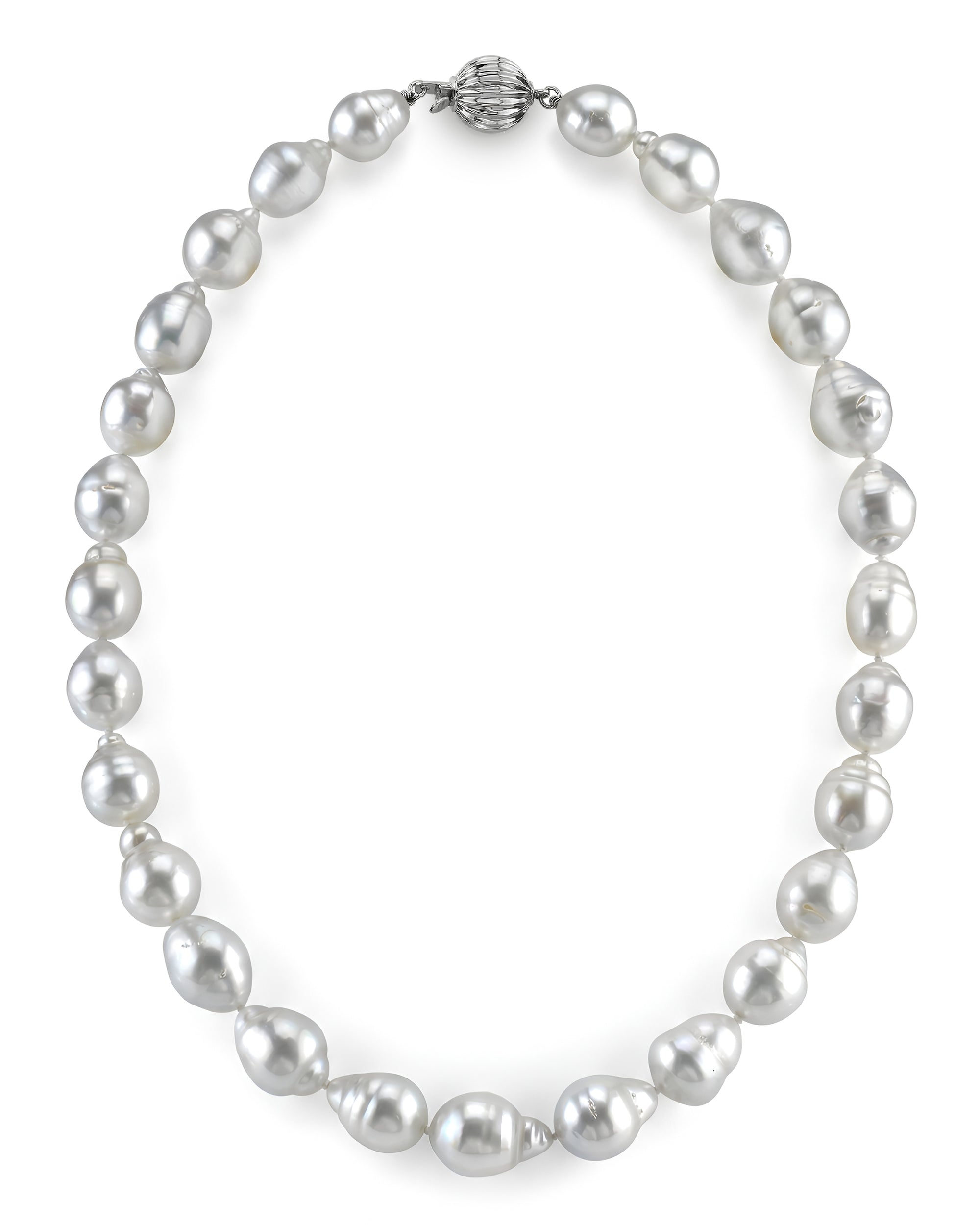 White South Sea Baroque Pearl Necklace, 9.0-11.0mm