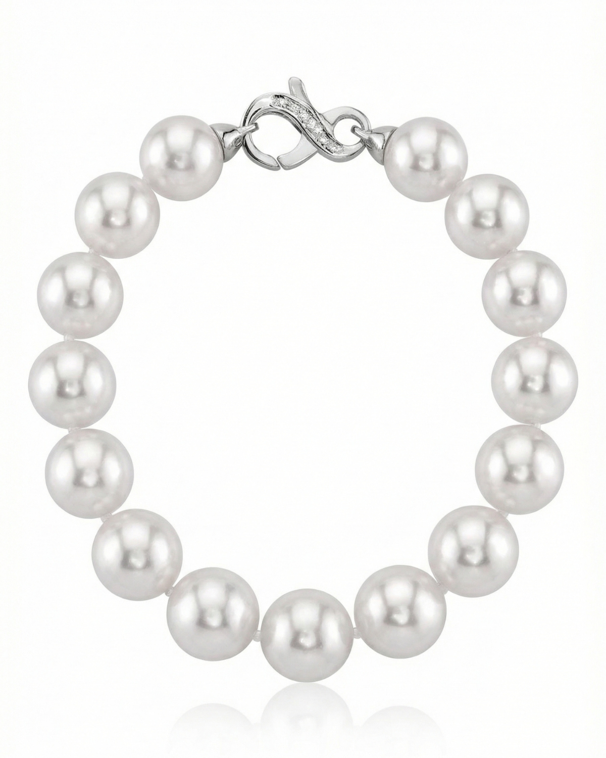 White South Sea Pearl Bracelet, 10.0-11.0mm - AAA/AAAA Quality