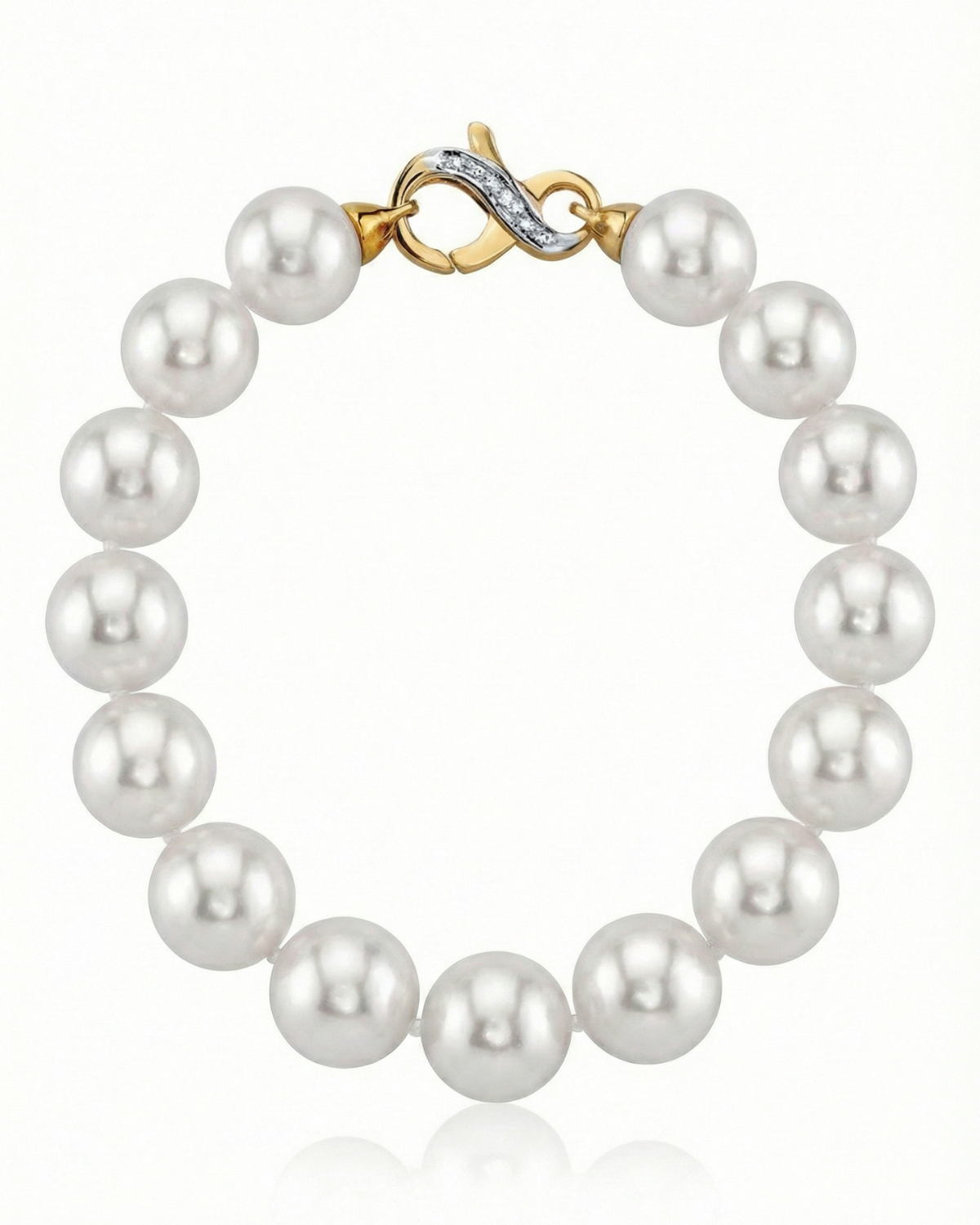 White South Sea Pearl Bracelet, 10.0-11.0mm - AAA/AAAA Quality