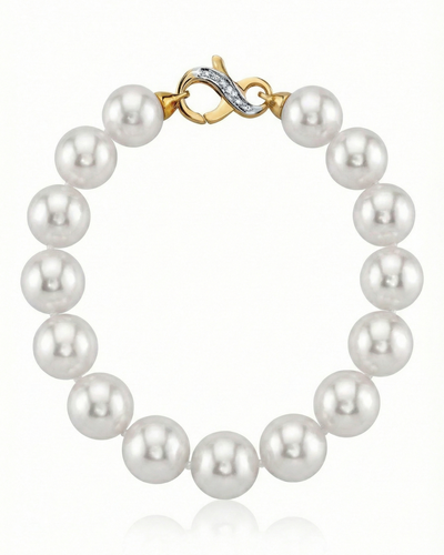 White South Sea Pearl Bracelet, 10.0-11.0mm - AAA/AAAA Quality