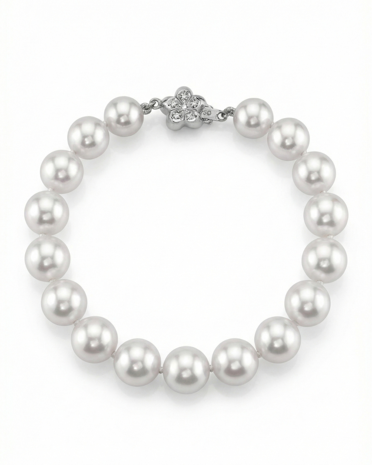 White South Sea Pearl Bracelet, 9.0-10.0mm - AAA/AAAA Quality
