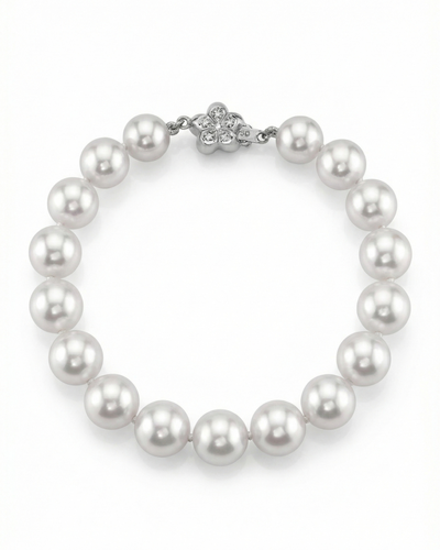 White South Sea Pearl Bracelet, 9.0-10.0mm - AAA/AAAA Quality