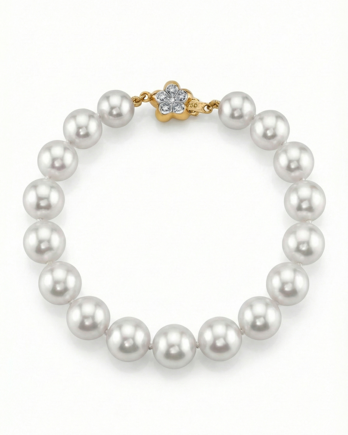 White South Sea Pearl Bracelet, 9.0-10.0mm - AAA/AAAA Quality
