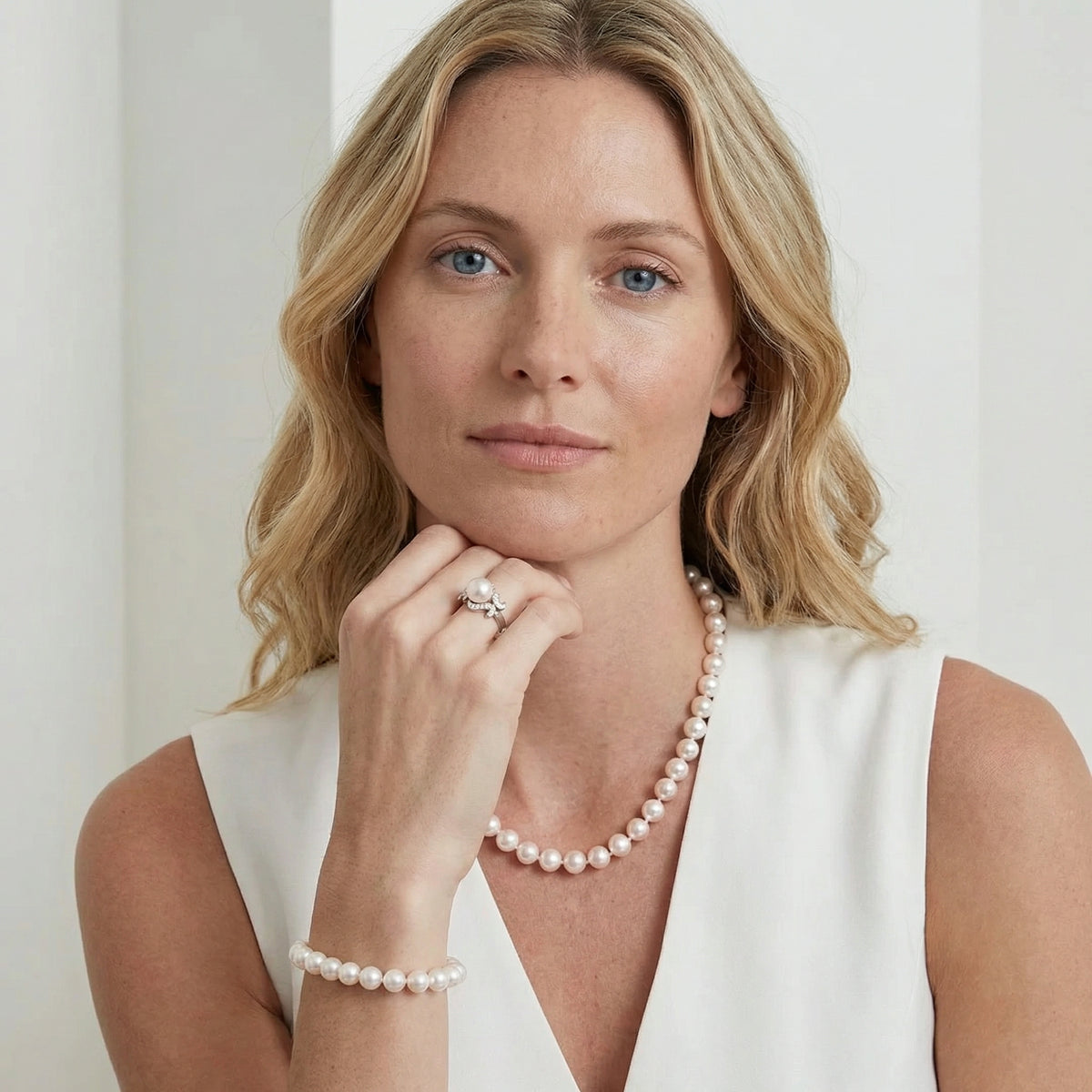 Akoya Pearl & Diamond Crown Jewel Ring - Pearls of Joy