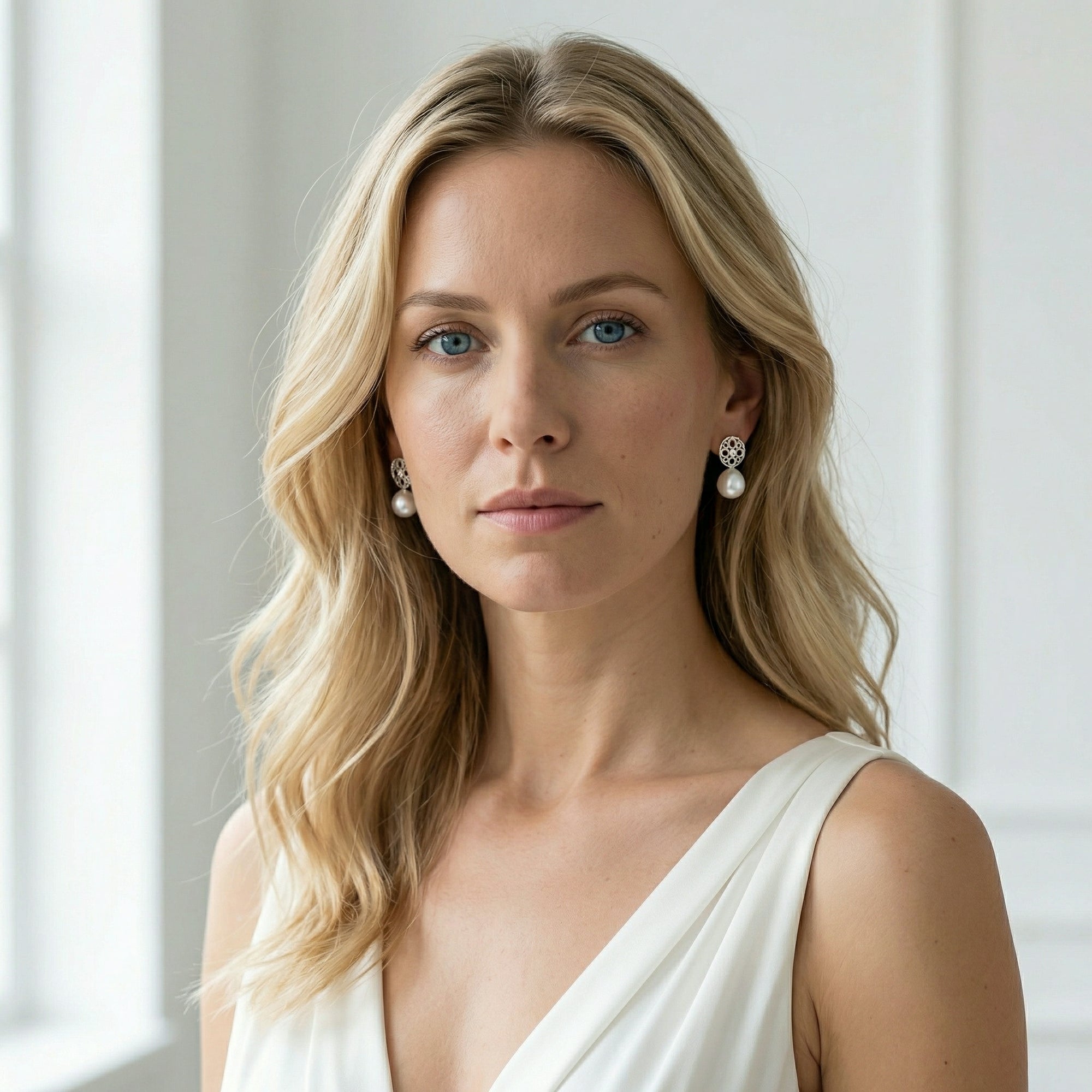 Akoya Pearl & Diamond Faye Drop Earrings
