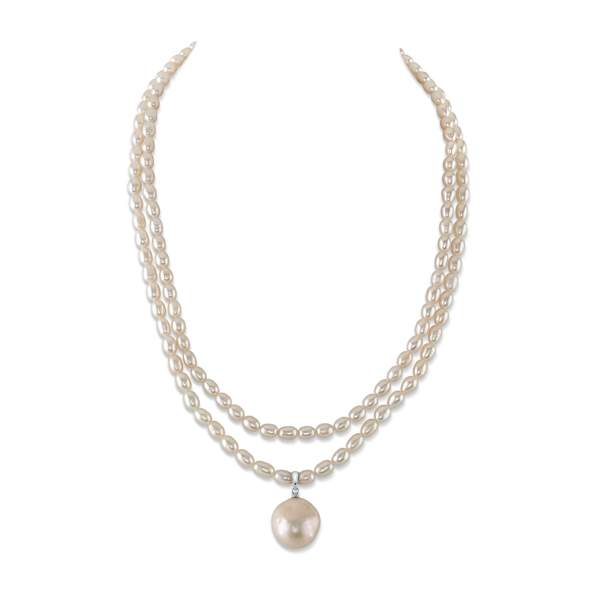 Double Strand Pearl Necklaces