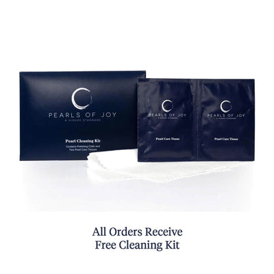 White Japanese Akoya Pearl Tin Cup Necklace - AAA Quality